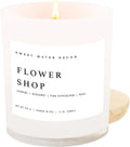 Flower Shop Candle - Jasmine with Pink Peppercorn Scent -100% Cotton Wick Soy Blend Wax Candles with 50 Hour Burn Time