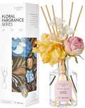 Flowers Reéd Diffuser for Girls Room Decor, 6.7oz with 9 Sticks, Jasmine Blossom Scent Diffusers for Home, product image