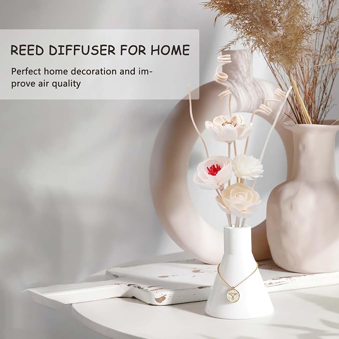 Flowers Reed Diffuser Sticks Set, Scent Diffuser Stick, Fake Dried Flowers Aroma Fragrance Oil Reed Diffuser Sticks for