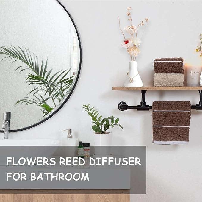 Flowers Reed Diffuser Sticks Set, Scent Diffuser Stick, Fake Dried Flowers Aroma Fragrance Oil Reed Diffuser Sticks for
