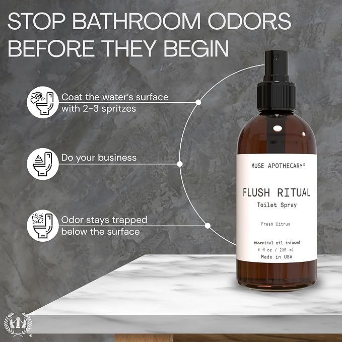 Flush Ritual - Aromatic & Refreshing Toilet Spray, Use Before You Go, 8 oz, Infused with Natural Essential Oils, alternate