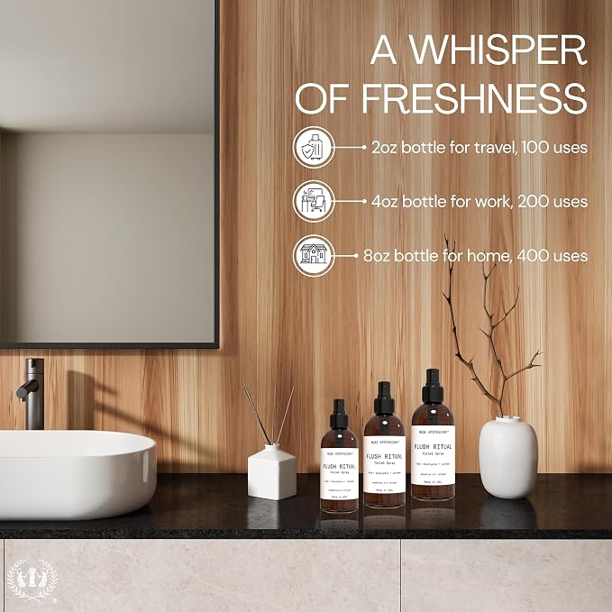 Flush Ritual - Aromatic & Refreshing Toilet Spray, Use Before You Go, 8 oz, Infused with Natural Essential Oils, alternate