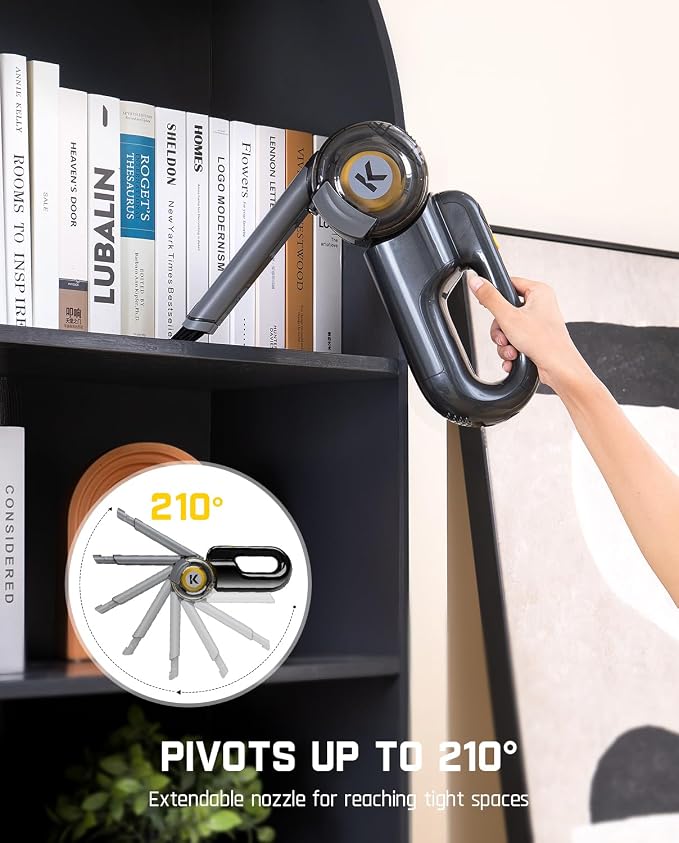 Fold V10 Ultra Deluxe Handheld Vacuum Cordless, 17kPa Suction Power, Charging Base, Pivot Nozzle, Up to 35 Mins Runtime