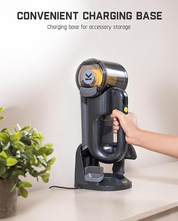 Fold V10 Ultra Deluxe Handheld Vacuum Cordless, 17kPa Suction Power, Charging Base, Pivot Nozzle, Up to 35 Mins Runtime