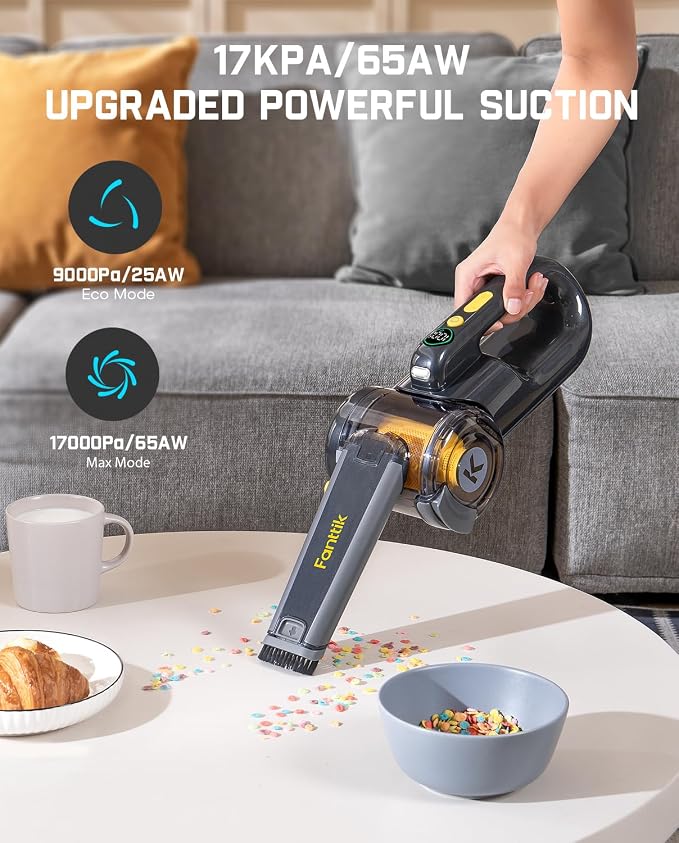 Fold V10 Ultra Deluxe Handheld Vacuum Cordless, 17kPa Suction Power, Charging Base, Pivot Nozzle, Up to 35 Mins Runtime