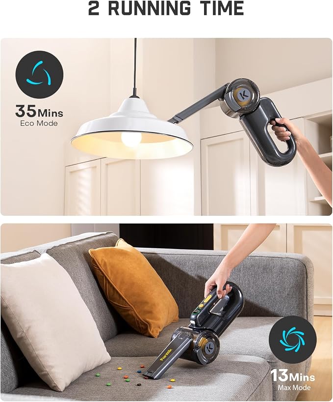 Fold V10 Ultra Deluxe Handheld Vacuum Cordless, 17kPa Suction Power, Charging Base, Pivot Nozzle, Up to 35 Mins Runtime