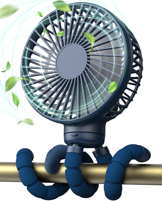 Stroller Fan for Baby - Portable Fans Rechargeable - Battery Operated Fan(Use for 24Hrs), product
