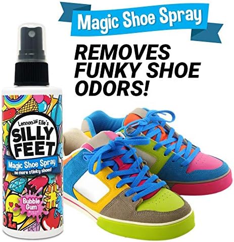 Foot and Shoe Deodorizer Spray, Extra-Strength Odor Eliminator for Smelly Shoes, Kids’ Feet, and Sweat, Bubble Gum Scent