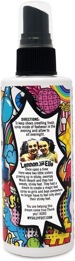 Foot and Shoe Deodorizer Spray, Extra-Strength Odor Eliminator for Smelly Shoes, Kids’ Feet, and Sweat, Bubble Gum Scent