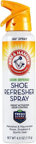 FootCare Arm and Hammer Shoe Refresher Spray, Multi-Purpose Odor Remover for All Types of Footwear, Shoe Deodorizer Spray