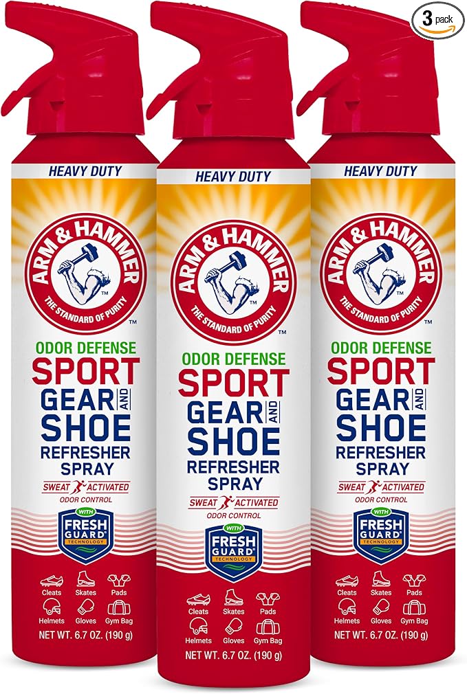 FootCare TM Sport Gear & Shoe Refresher Spray, Heavy Duty Odor Defense for Sports Gear and Footwear, product image