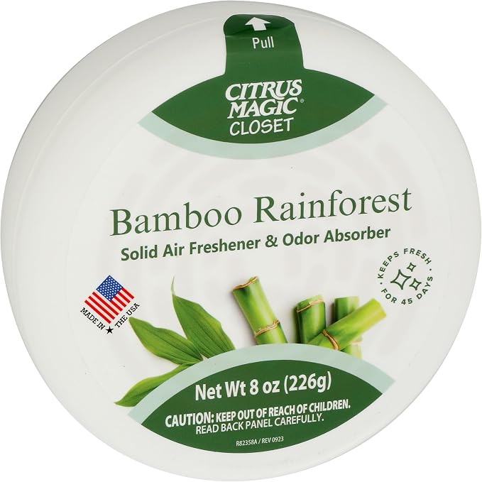 For Closets Odor Absorbing Solid Air Freshener, Bamboo Rainforest, 8-Ounce, Pack of 3 0 Count Bamboo, alternate product view