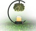 for Jar Candles with Adjustable Brightness&Timer,Handcrafted Green Crystal Candle Lamp Luxurious Design+2Bulbs,Home