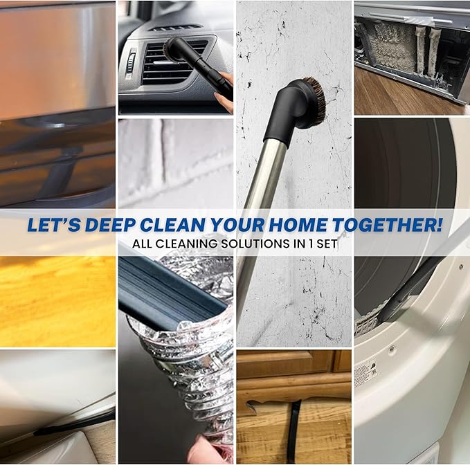 For Vacuum Cleaner Attachments for Carpet, Tile Hard Floors, Dryer Vent, Corner, Car Detailing -Horsehair Hardwood