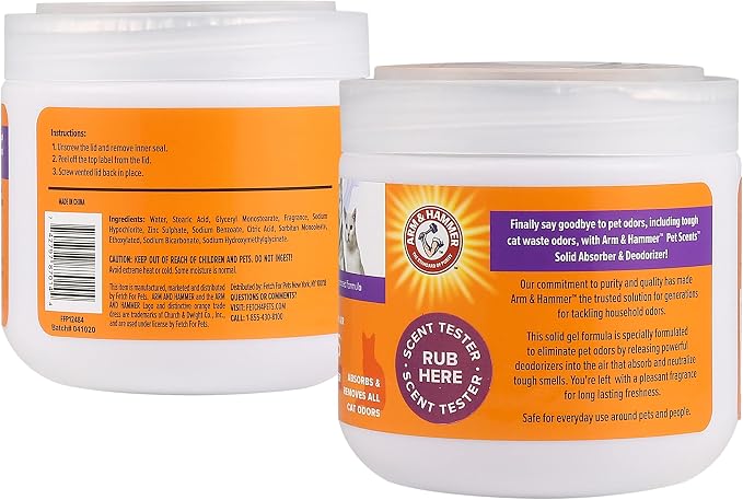 For Pets Scents Solid Gel Deodorizer in Lavender Fields Scent | Room Deodorizer for Homes with Pets, Odor Removing Gel for