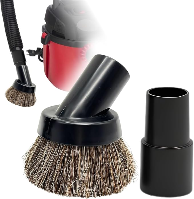 for Shop Vacs Replacement Vacuum Brush Attachment 1.25 Inch (32mm) with Soft Horsehair Bristles - 1-1/4'' Vacuum Accessories