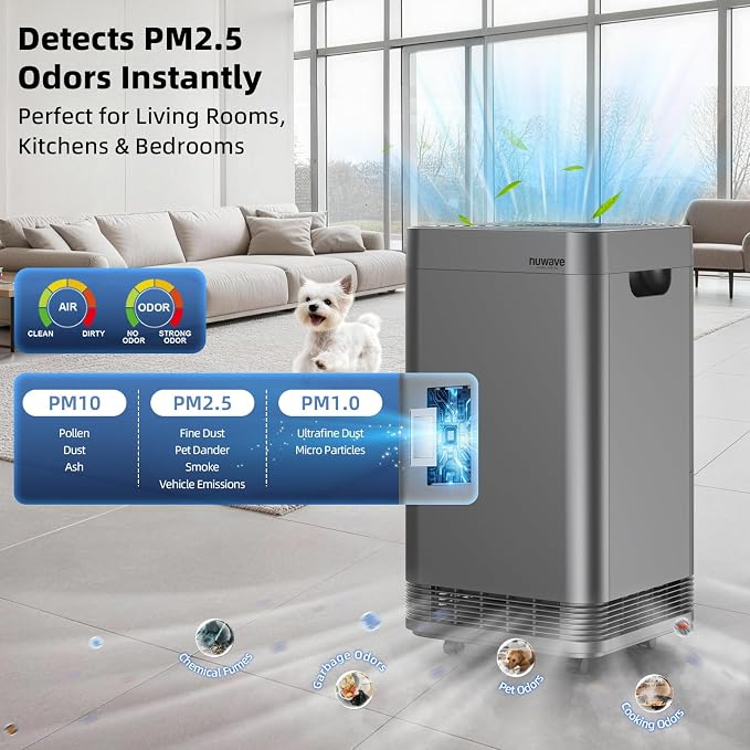 Forever Plus Air Purifier for Home with Washable Filter, Massive Areas up to 3,210 Sq Ft, Never Replace Air Filter System
