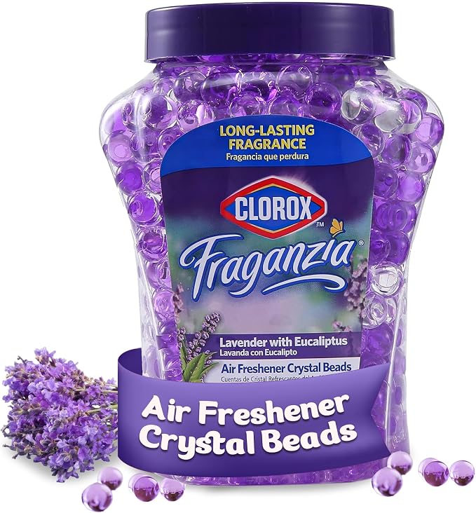 Fraganzia Crystal Beads Air Freshener, Long Lasting Room Deodorizer and Odor Eliminator Gel Beads to Freshen Home, Car, or