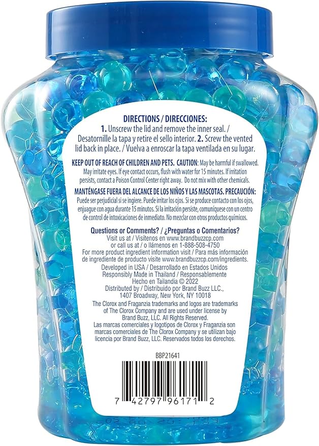 Fraganzia Crystal Beads Air Freshener, Long Lasting Room Deodorizer and Odor Eliminator Gel Beads to Freshen Home, Car, or