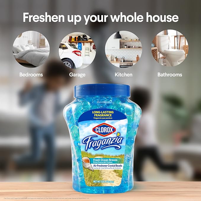 Fraganzia Crystal Beads Air Freshener, Long Lasting Room Deodorizer and Odor Eliminator Gel Beads to Freshen, alternate view