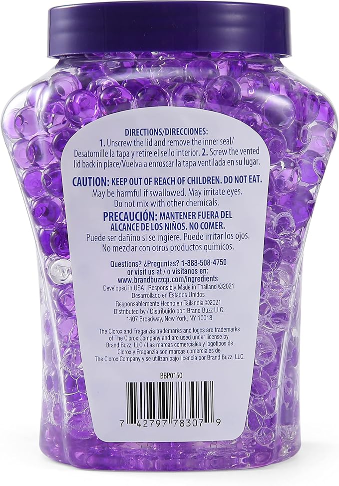 Fraganzia Crystal Beads Air Freshener Twin Pack, Long Lasting Room Deodorizer and Odor Eliminator Gel Beads for Home, Car, or
