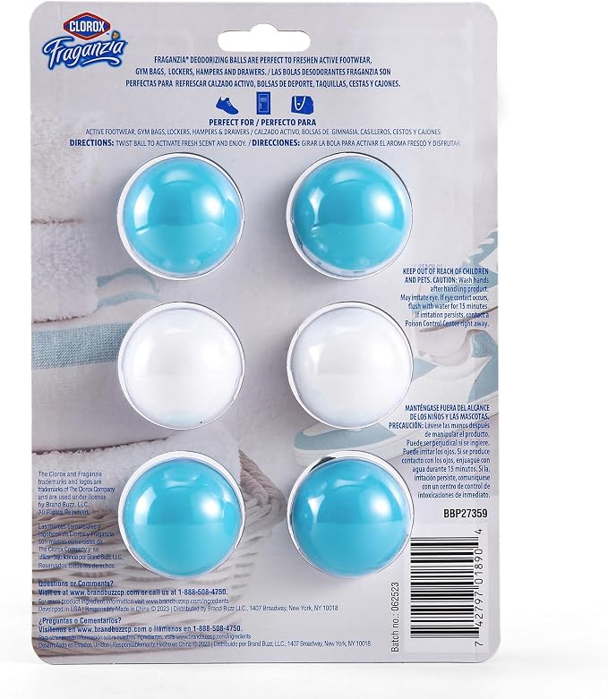 Fraganzia Deodorizing Balls for Shoes & Small Spaces, Battery-Free No-Plug Air Freshener Pods, alternate product view 5
