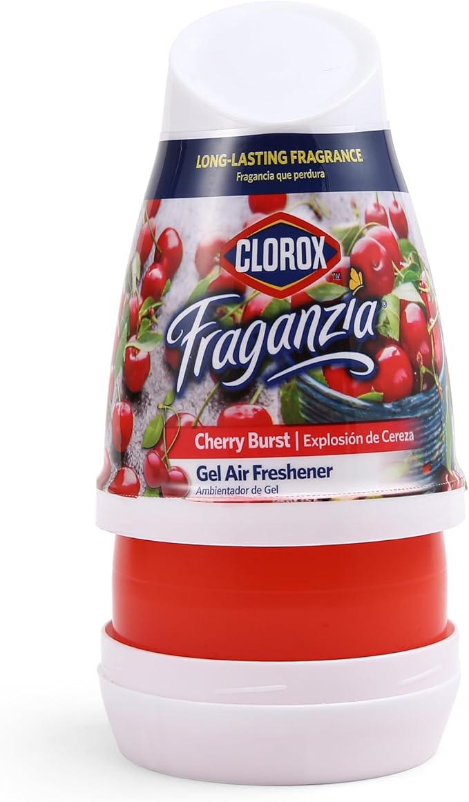 Fraganzia Gel Air Freshener Cone, Cherry Burst Scent - No-Plug, Battery-Free Air Freshener for Small Rooms, Closets