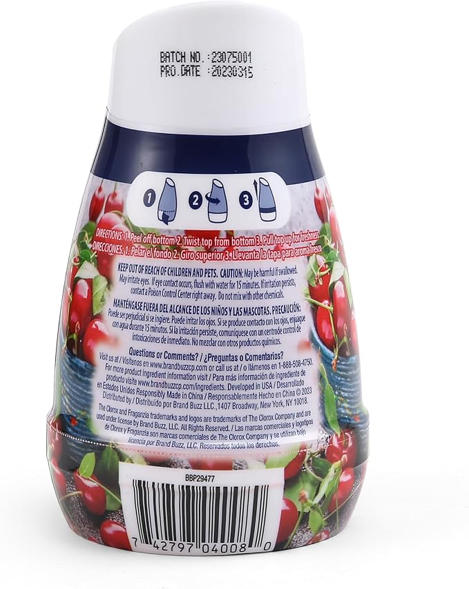 Fraganzia Gel Air Freshener Cone, Cherry Burst Scent - No-Plug, Battery-Free Air Freshener for Small Rooms, alternate view 3