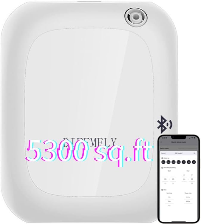 Fragrance Aroma Scent Collection Diffuser - Area 5300 sq ft, Bussiness, Home, 7 Fl Oz 200ml, Bluetooth Control, X200 White