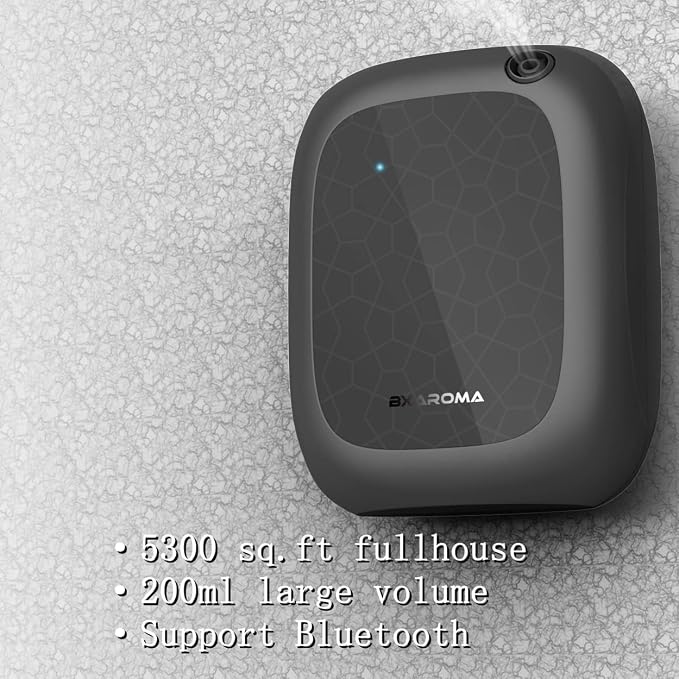 Fragrance Aroma Scent Collection Diffuser - Area 5300 sq ft, Bussiness, Home, 7 Fl Oz 200ml, Bluetooth Control, X200 White