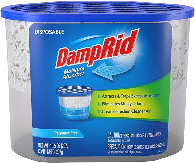 Fragrance Free Disposable Moisture Absorber - 10.5 oz. Each - 3 Pack – Attracts & Traps Excess Moisture, Eliminates Musty
