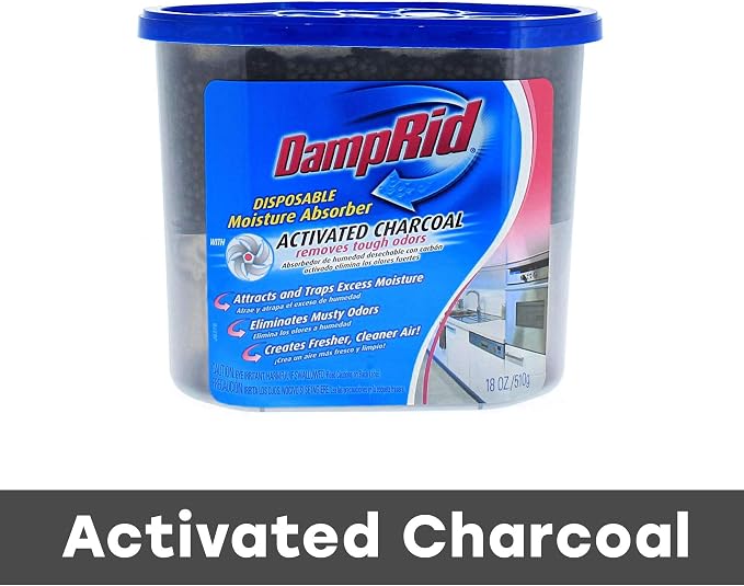 Fragrance Free Disposable Moisture Absorber with Activated Charcoal - 18oz; Moisture Absorber & Odor Remover, alternate