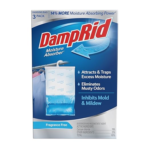 Fragrance Free Hanging Moisture Absorber, 16 oz., 3 Pack - Eliminates Musty Odors for Fresher Air, product image
