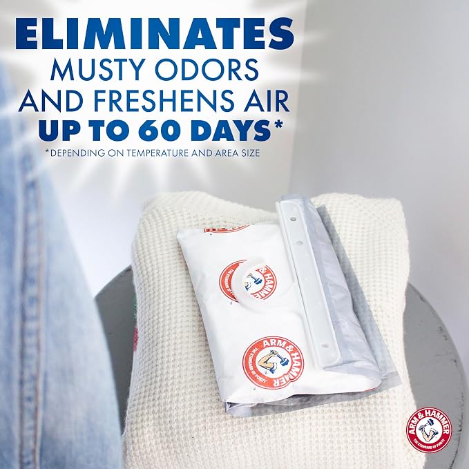 Fragrance Free Hanging Moisture Absorber Dehumidifier and Odor Eliminator 2 Pack - Traps Moisture for Fresher, Cleaner Air
