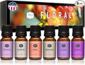 Fragrance Oil Floral Set | Violet, Jasmine, Rose, Lilac, Freesia, and Gardenia Candle Scents for Candle Making, Freshie