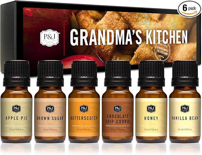Fragrance Oils for Diffusers for Home Grandma's Kitchen Set Fragrance Scents for Candle Making - Soap Making - Car Diffuser
