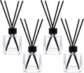 frangrance Glass Diffuser Bottles Diffuser Jars with Black Color caps and Reed Sticks Set of 4 pcs 150ml Fragrance