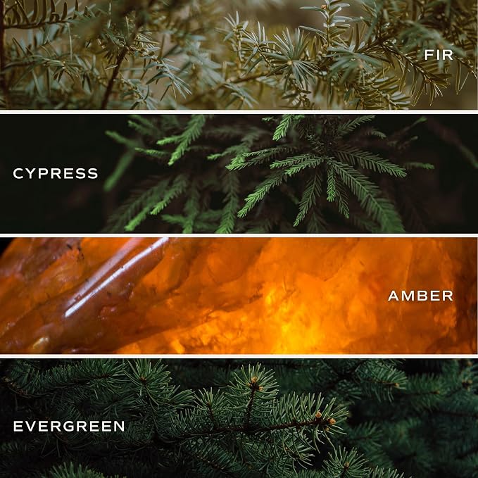 Fraser Fir Candle - Evergreen, Fir, Cedar, and Cypress Winter Holiday Scented Soy Christmas Candles for, alternate product