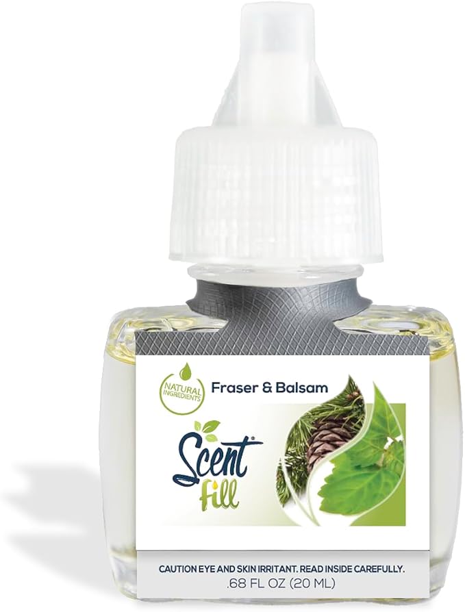 Fraser Fir & Fresh Balsam Pine Plug in Air Freshener, 4 Scented Oil Refills, alternate product view 3