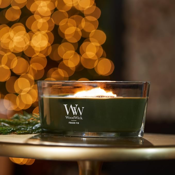 Fraser Fir Holiday Candle Gifts for Women and Men, 16 oz Ellipse Candle with Crackling Wick (Pack of 2), alternate product
