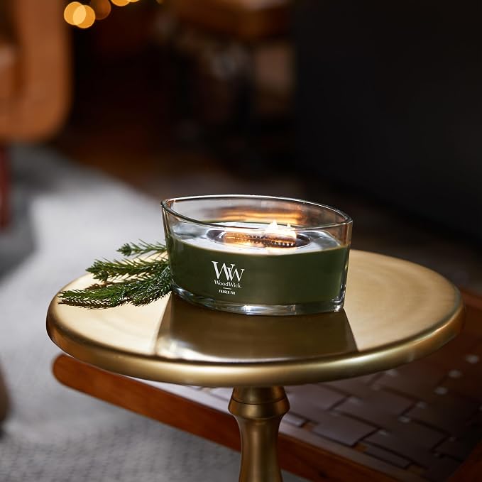 Fraser Fir Holiday Candle Gifts for Women and Men, 16 oz Ellipse Candle with Crackling Wick (Pack of 2), alternate product