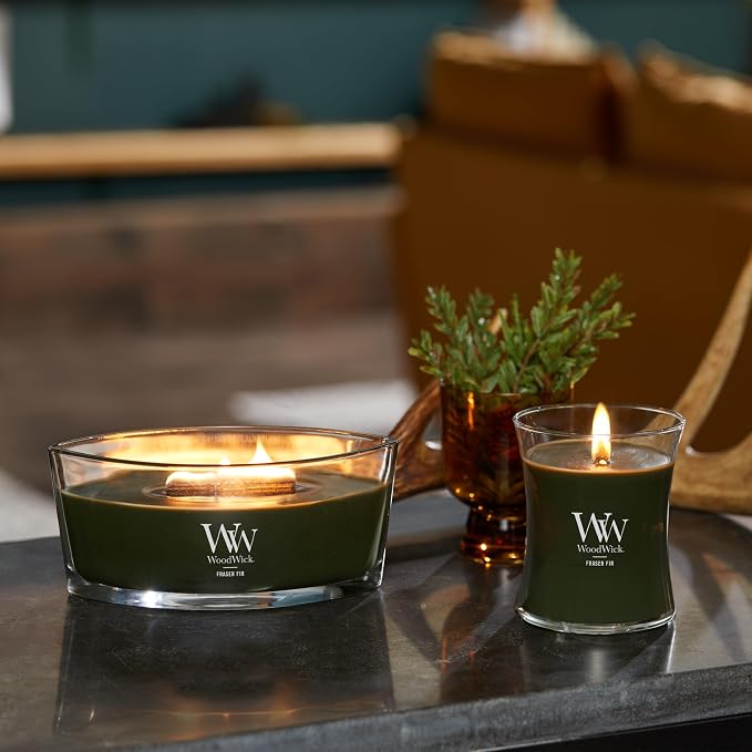 Fraser Fir Holiday Candle Gifts for Women and Men, 16 oz Ellipse Candle with Crackling Wick (Pack of 2), alternate product
