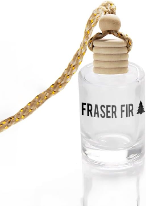 Fraser Fir Seasonal Car & Closet Air Freshener – Hanging Essential Oil Diffuser, Modern and Long Lasting Scent for Car