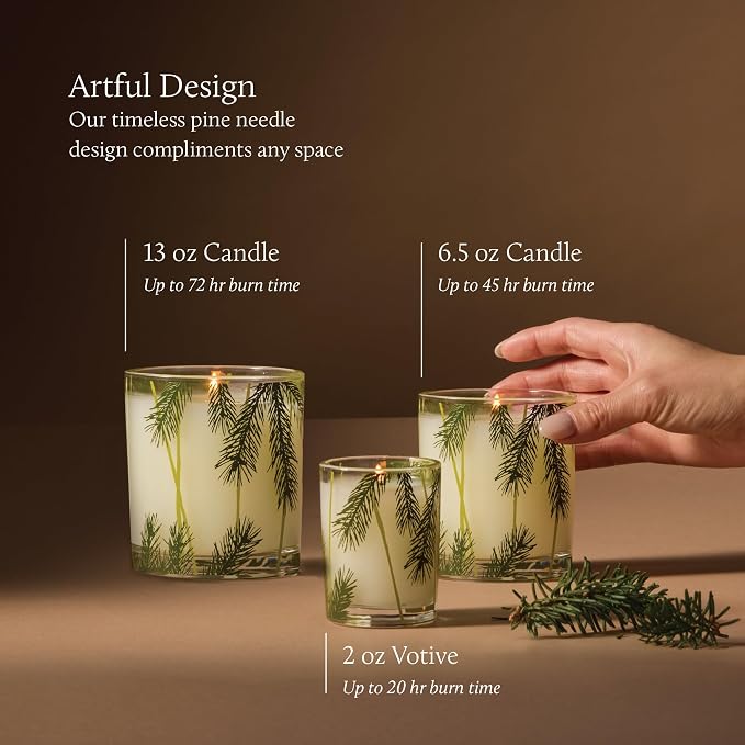 Frasier Fir Pine Needle Candle – Holiday Candles for Home Scented with Notes of Crisp Siberian Fir, Cedarwood &, alternate