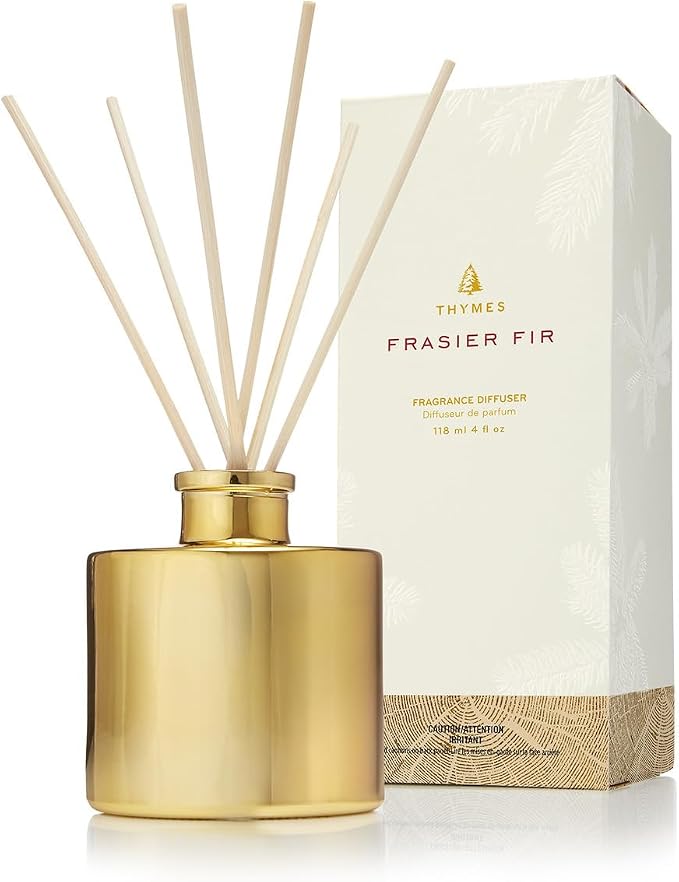 Frasier Fir Reed Diffuser Set – Includes Reeds, Fragrance Oil, and Frosted Glass Bottle – Fragrance Oil Diffuser – Room
