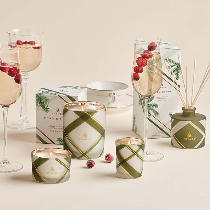 Frasier Fir Reed Diffuser Set – Includes Reeds, Fragrance Oil, and Frosted Glass Bottle – Fragrance Oil Diffuser – Room