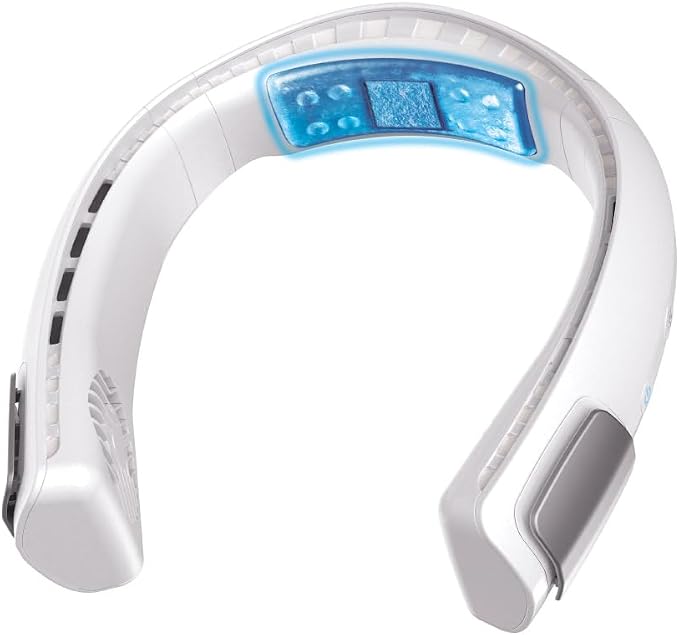 Freedom Touch Personal Neck Fan, 3-Speed Rechargeable Cooling Device, Long-lasting, Lightweight Portable Neck Cooler