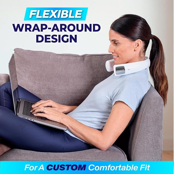 Freedom Touch Personal Neck Fan, 3-Speed Rechargeable Cooling Device, Long-lasting, Lightweight Portable Neck Cooler