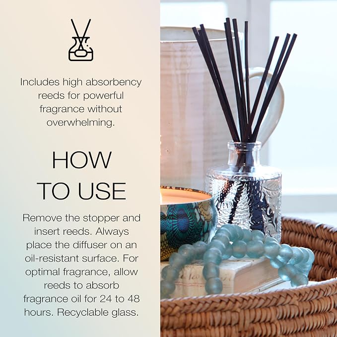 French Cade Lavender Scented Reed Diffuser, 3.4 oz, Luxury Woody Lavender Diffuser, Oil Reed Diffusers for Home, alternate