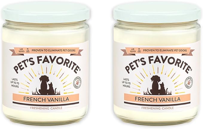 French Vanilla Candles for Home, Clean Burning, Long Lasting Pet Friendly Candles with a Natural Fiber Wick and 70 Hour Burn